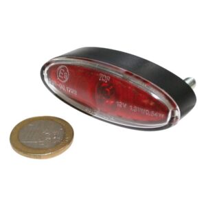 Mini Oval LED Taillight Black LED