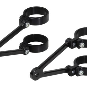 Fork Side Mount Headlight Bracket Long Black