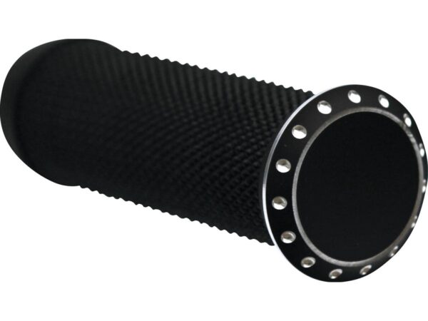 Drilled Base Grip and Footpeg Toppers Bi-Color Anodized