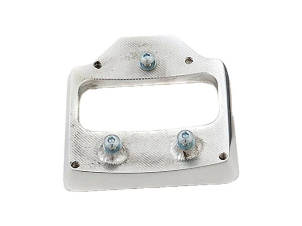 Mid-Mount License Plate Base Plate Adapter Aluminium Polished