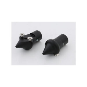 Down and Inside License Plate Turn Signal Bracket Black