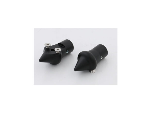 Down and Inside License Plate Turn Signal Bracket Black