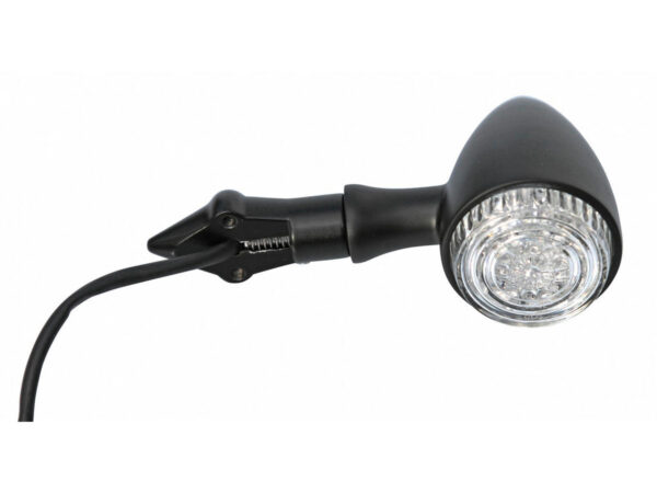 Down and Inside License Plate Turn Signal Bracket Black — изображение 2