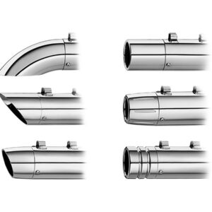 3,5" End Cap Turn Down Turn Out (90 Degree Rotatable) Chrome 3,5"