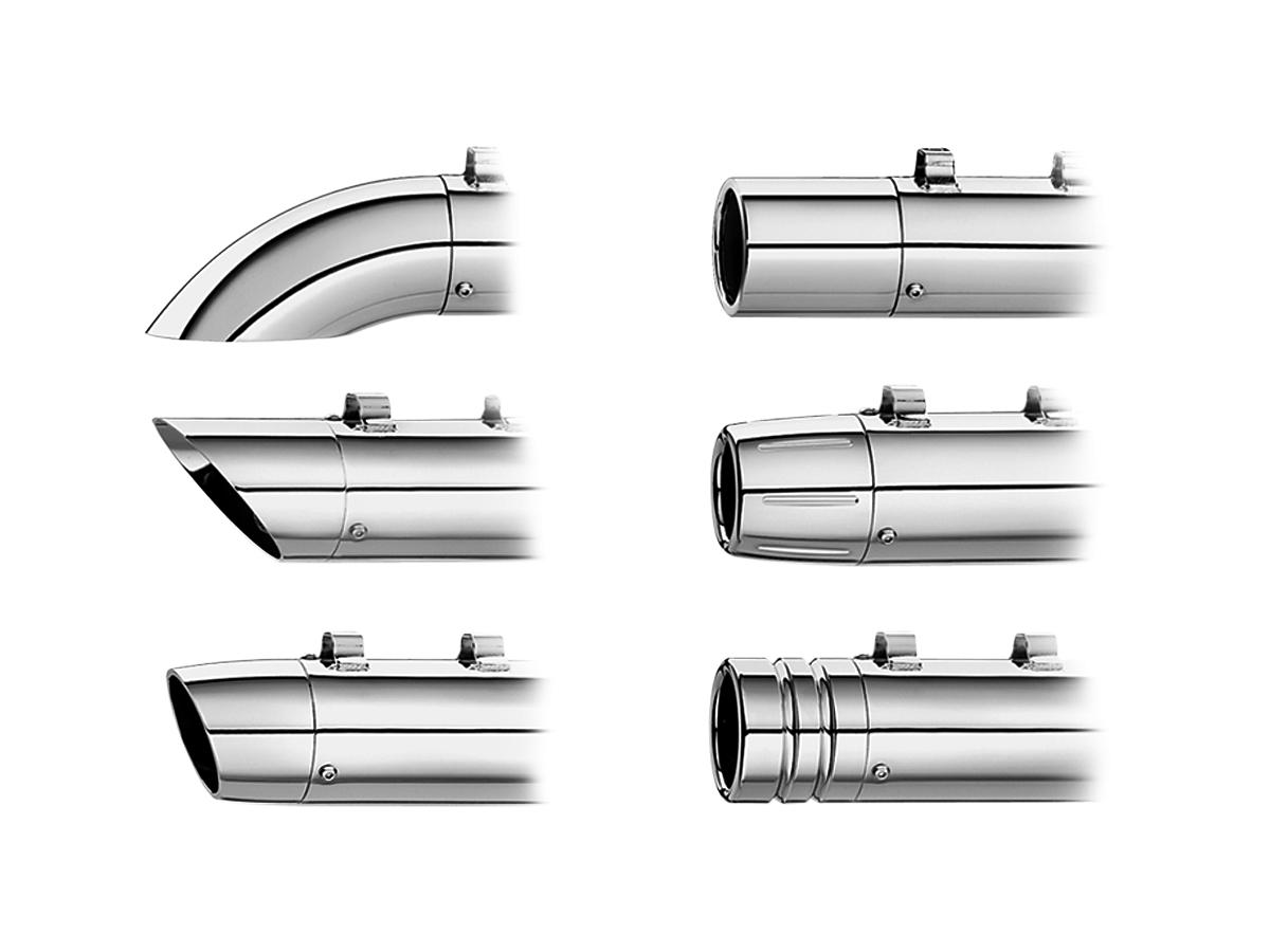 3,5" End Cap Turn Down Turn Out (90 Degree Rotatable) Chrome 3,5"