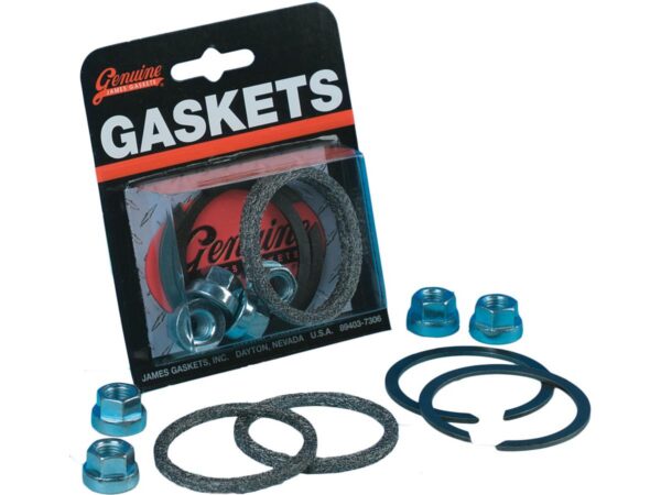 Exhaust Mounting Gasket Kit Knitted Wire Gaskets and Flange Nuts Kit 1