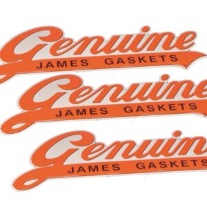 JAMES GENUINE Logo Sign, Embossed Metal