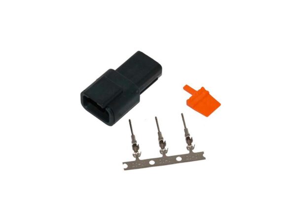 Connector Deutsch DTM 3-Position Black Male Black