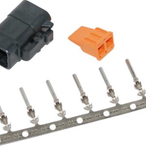 Connector Deutsch DTM 6-Position Black Female Black