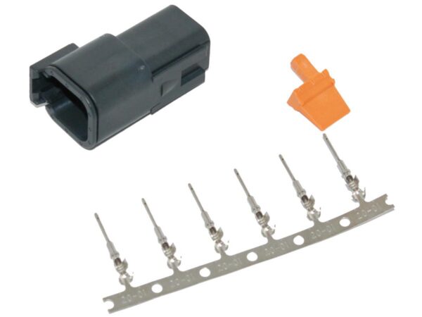 Connector Deutsch DTM 6-Position Black Male Black