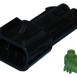 Delphi-Packard Weatherpack Connectors 2-Wire Male Black