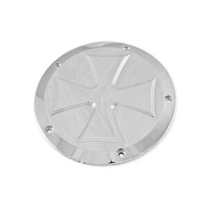 Iron Cross Derby Cover 5-hole Aluminium Polished