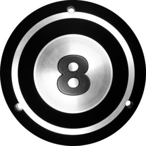 8-Ball Derby Cover 5-hole Black Satin