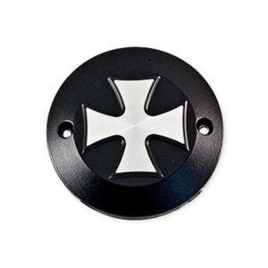 Point Cover Iron Cross, 2-hole Black Satin