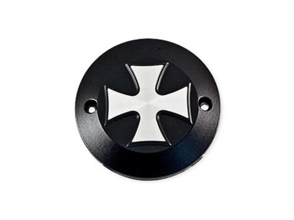Point Cover Iron Cross, 2-hole Black Satin