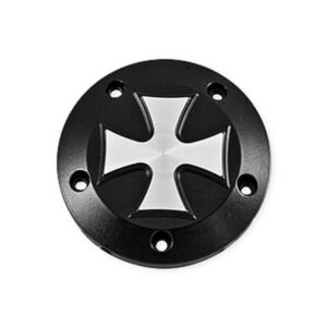Point Cover Iron Cross, 5-hole Black Satin