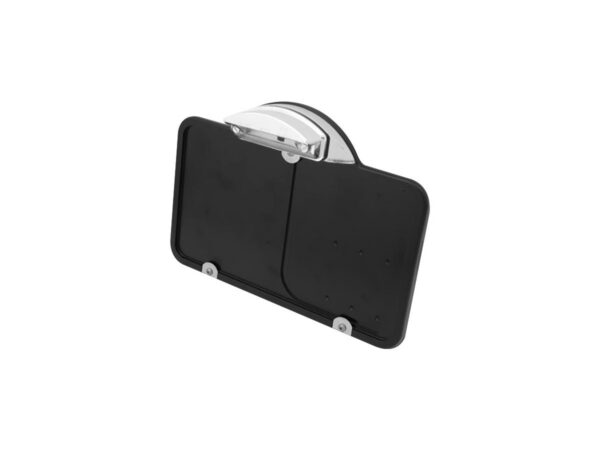 Moon License Plate Base Plate Germany 200x220mm, Including License Plate Light Black