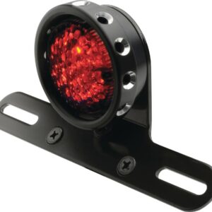 Retro Drilled LED Taillight with Bracket Black LED
