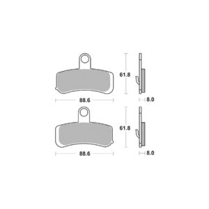 Sinter Street Replacement Brake Pads Sinter Front