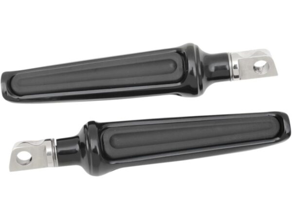 Contour Rider and Passenger Foot Pegs Black, Anodized