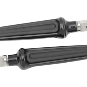 Contour Passenger Foot Pegs with Folding Pivots Black