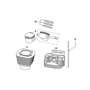 Piston Rings for Rev Tech Gen.4 Engines Bore 4,270" (108,458 mm ) +.020 mm 2061 ccm (126 cui)