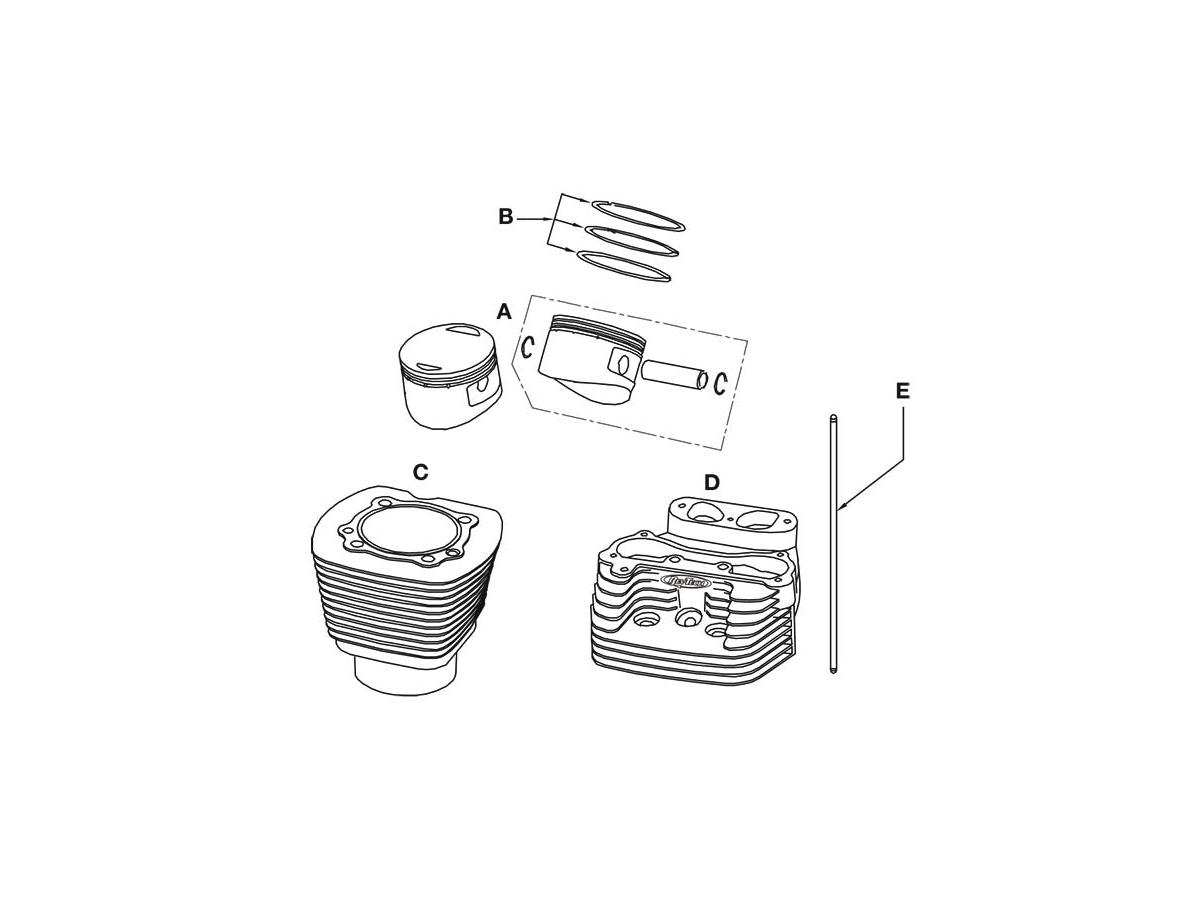 Piston Rings for Rev Tech Gen.4 Engines Bore 4,125" (104,775 mm ) Std. 1884 ccm (115 cui)