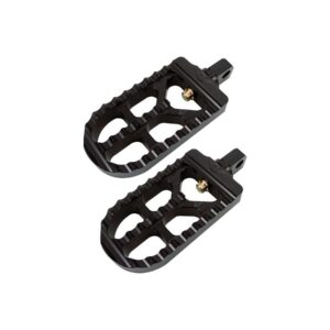 Long Serrated Adjustable Foot Pegs Long Version Black