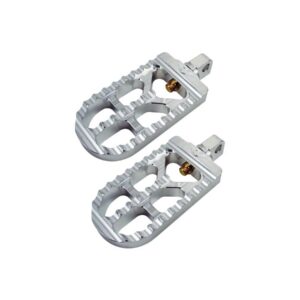 Long Serrated Adjustable Foot Pegs Long Version Chrome