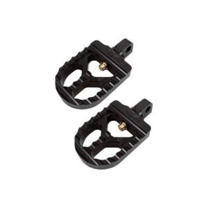 Short Serrated Adjustable Foot Pegs Short Version Black