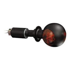 Bulls-Eye Bar End Turn Signal Black Orange Halogen