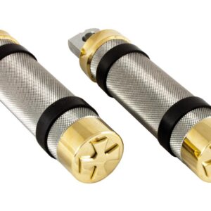 Retro footrest,Iron Cross Foot Pegs Brass Polished