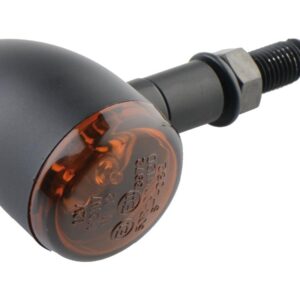 Micro Bullet Turn Signal Black Amber Halogen