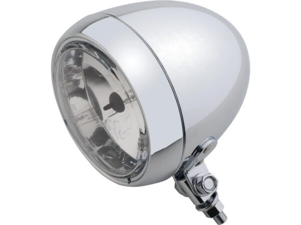 Smooth 4 1/2" Headlight Chrome Halogen
