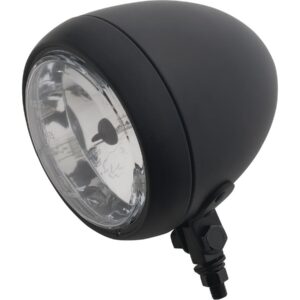 Smooth 4 1/2" Headlight Black Powder Coated Halogen