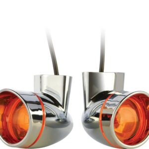 Bullet Visor Turn Signal Chrome Amber