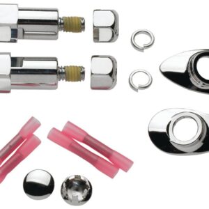 Round Support Stud Turn Signal Relocation Kit Chrome