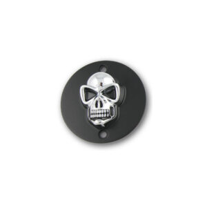 Skull Point Cover 2-hole, horizontal Black Chrome
