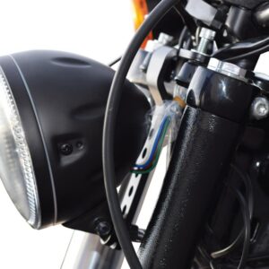 Small Headlight Relocation Bracket Black Powder Coated