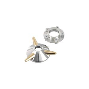 Vintage Spinner Axle Cover Aluminium Polished Brass Polished