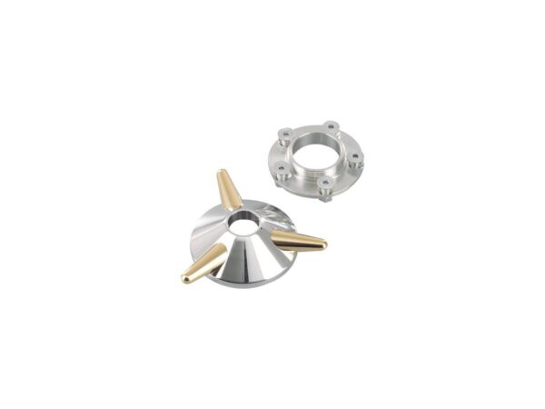 Vintage Spinner Axle Cover Aluminium Polished Brass Polished