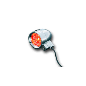 Silver Bullet LED Turn Signal with 3/8in.-16 Hollow Mounting Kit Silver Red LED