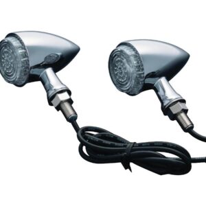 Torpedo LED Turn Signal Chrome Clear LED