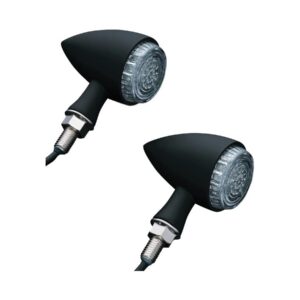 Torpedo LED Turn Signal Black Satin Clear LED