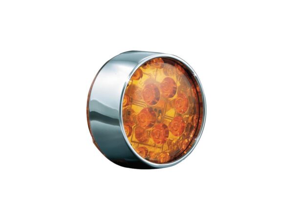 Flat-Style Turn Signal Insert Chrome Amber LED — изображение 2