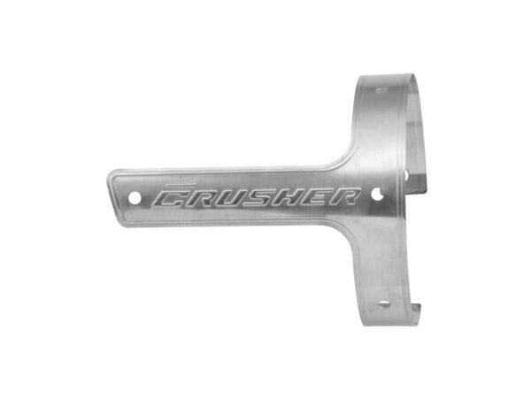 Left Replacement 4" Band with Hardware, Maverick Exhaust Replacement Logo Band Left Silver Satin