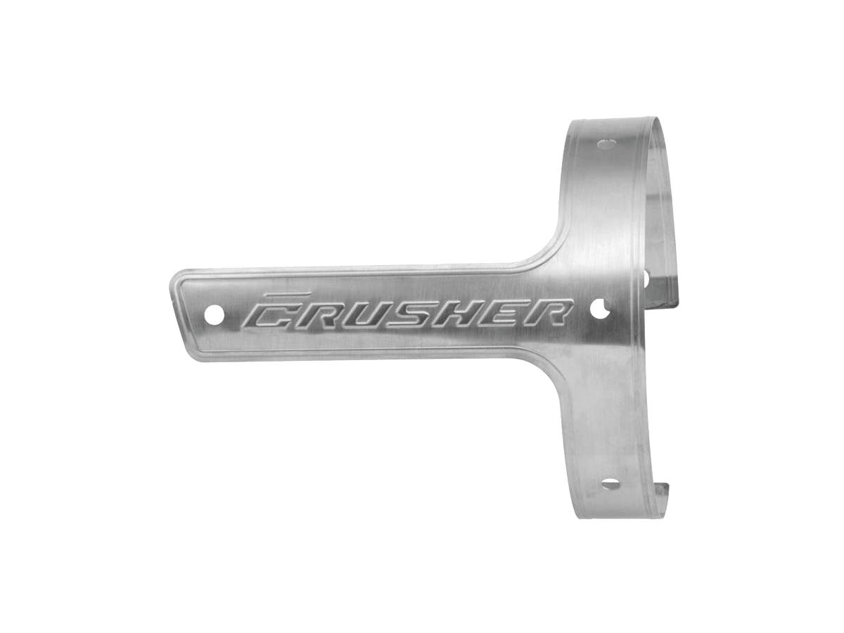 Left Replacement 4" Band with Hardware, Maverick Exhaust Replacement Logo Band Left Silver Satin