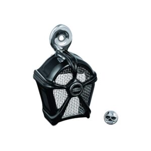 Mach 2 Horn Cover With chrome mesh Black Chrome