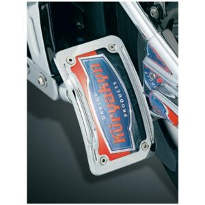 Curved Vertical Side Mount License Plate Kit US Specification Chrome