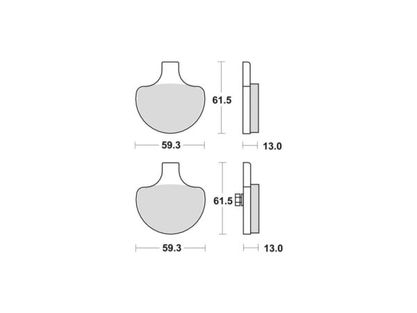 Organic Replacement Brake Pads Organic Front